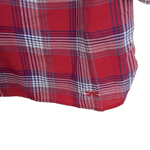 Talbots New Women’s L Striped Roll-up Tab Long Sleeve Button Up Shirt - Picture 4 of 6